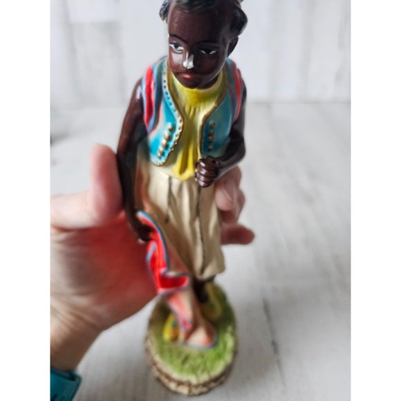 Vintage Italy Shepherd chalkware nativity religious statue figurine LB New York - Picture 7 of 9